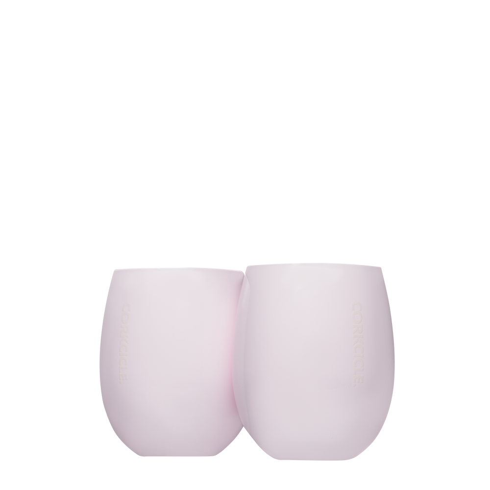 Sommelier Stemless Set (2) - Easy Cup B8 - 10oz / Gloss Pink