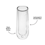 Stemless Flute Glass Set (2) - Smooth Choice L4