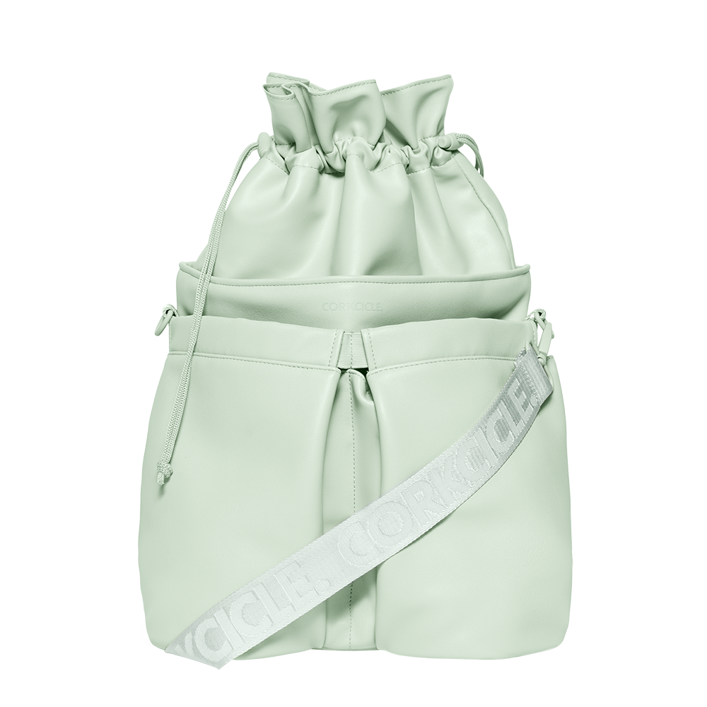 Beverage Bucket Bag - Cozy Camp C6 - Sage Mist - Vegan Leather