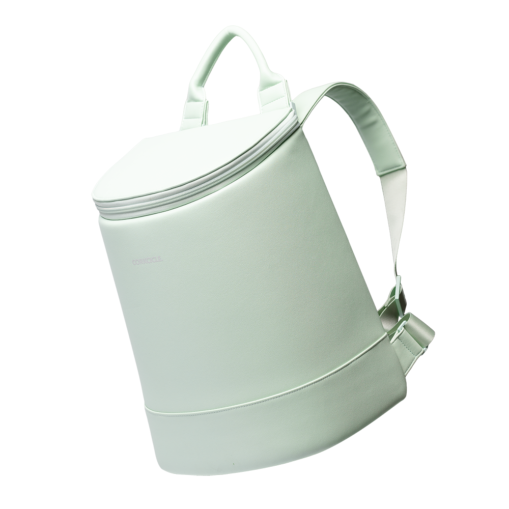 Eola Bucket Cooler Bag - Leisure Getaway O6 - Sage Mist - Vegan Leather