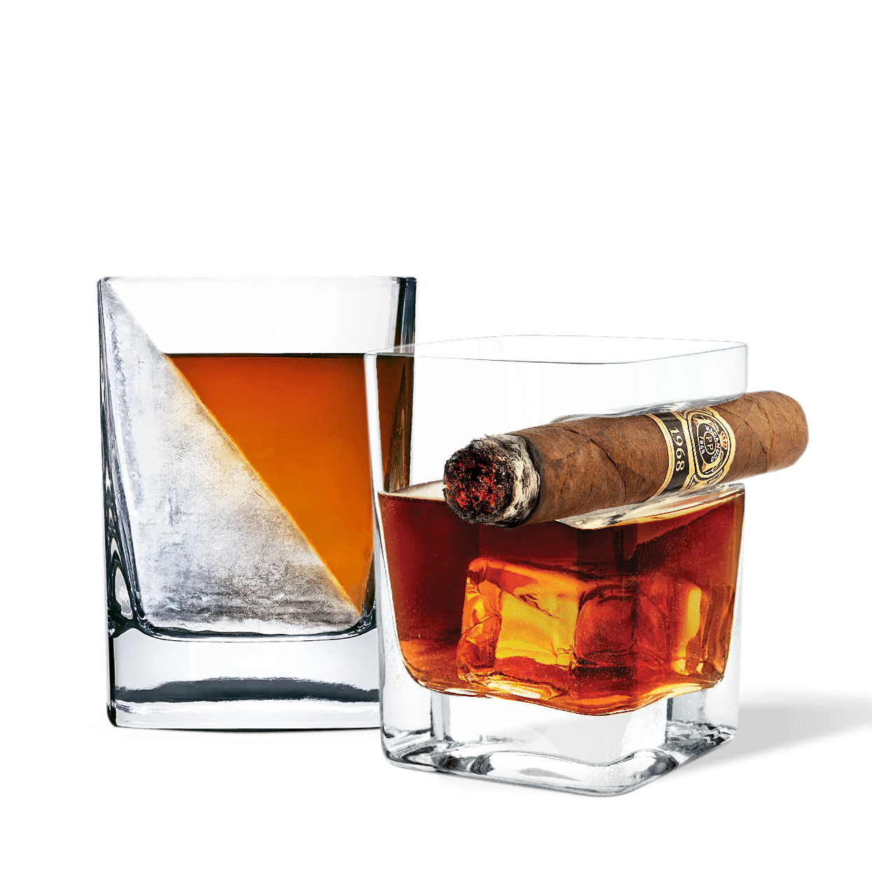 Whiskey Wedge + Cigar Glass Bundle - Clean Whiskey W6